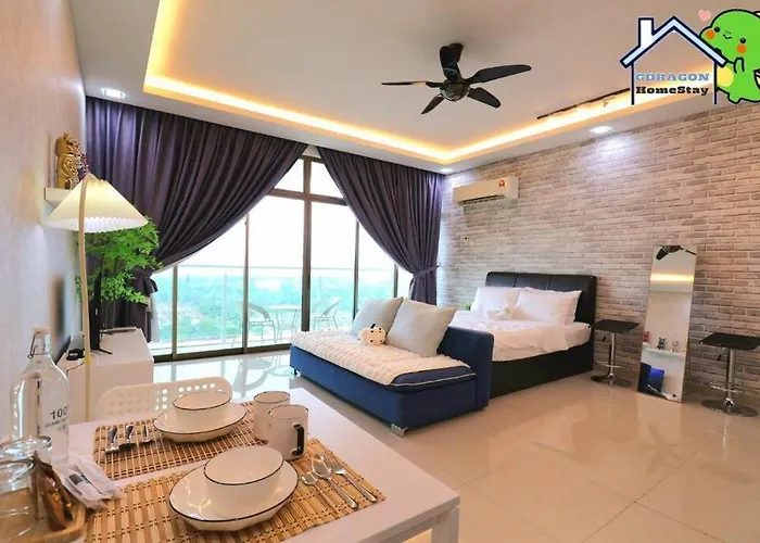 Palazio Bear Brick Balcony High Floor City View By Gdragon Homestay